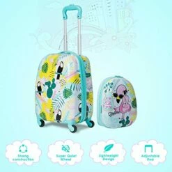 HONEY JOY 2 Pcs Kids Carry On Luggage -suitcase shop 51O0nHeCOIL