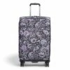 Vera Bradley Women's Softside Rolling Suitcase Luggage, Lavender Bouquet, 27" Check In