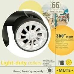 Coolife Luggage Expandable(only 28") Suitcase PC+ABS Spinner 20in 24in 28in Carry On (white Grid New, L(28in)) -suitcase shop 51OJ utNsiL 250bb87f 81c0 4e36 8813 35e98fdd0efc