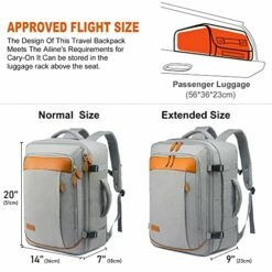 LOVEVOOK Carry On Backpack, 40L Travel Backpack For Women Men Airline Approved, Expandable Large Suitcase Backpacks With 4 Packing Cubes, Aer Travel Pack 3, Water Resistant Weekender Bag -suitcase shop 51PV3XJYPjL