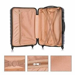 Apelila 5 Piece Luggage Sets,Travel Suitcase Spinner Hardshell Lightweight W/Free Suitcase Cover& Hanger (4PC Sliver W/Covers4+Hanger2+Backbag1) -suitcase shop 51PWUO21 yL