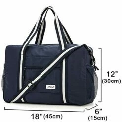 Arxus Travel Lightweight Waterproof Foldable Storage Carry Luggage Duffle Tote Bag (Navy Blue) -suitcase shop 51PkfND20EL