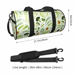 Fredeulva Cabbage Squash Leek Onion Asparagus Duffel Bag Canvas Shoulder Round Gym Sports Travel Weekender Bags For Man Women -suitcase shop 51Py7UzMBUS