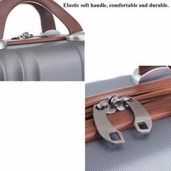 Exttlliy Mini Hard Shell Hard Travel Luggage Cosmetic Case, Small Portable Carrying Case Suitcase For Makeup (Rose Gold) -suitcase shop 51Q8PdSvZ1L