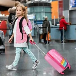 Emissary Kids Luggage With Wheels For Girls - 18” Unicorn Kids Suitcase With 14” Backpack - Kids Suitcases For Girls - Hard-Sided Rolling Kids Suitcase - Kids Carry On Luggage With Wheels 12 Emissary Kids Luggage With Wheels For Girls - 18” Unicorn Kids Suitcase With 14” Backpack - Kids Suitcases For Girls - Hard-Sided Rolling Kids Suitcase - Kids Carry On Luggage With Wheels -suitcase shop 51Qlue3DuBL