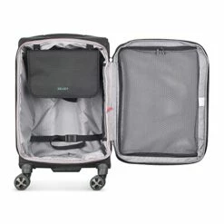 DELSEY Paris Helium DLX Softside Expandable Luggage With Spinner Wheels, Black, Carry On 20 Inch -suitcase shop 51Qz9Ojq4GL