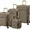 London Fog Brentwood II 4 Piece Set (with Under The Seat Bag), Cappuccino -suitcase shop 51RA3o5ISUL
