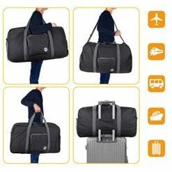 28" Foldable Duffle Bag 120L For Travel Gym Sports Lightweight Luggage Duffel By WANDF (28 Inches (80 Liter), Black 28'') -suitcase shop 51SGN 1Zj5L