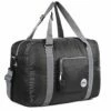 Wandf Foldable Travel Duffel Bag Luggage Sports Gym Water Resistant Nylon, Black -suitcase shop 51SIJA8Ud6L