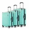 JOYWAY JOYWAY 3 Pcs Luggage Set Hardside Lightweight Spinner Suitcase With TSA Lock (green) -suitcase shop 51St78Ky5PS