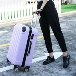 26 Inch Trolley Case/Bags Woman Travel Suitcase With Wheels Rolling Carry On Luggage,B,24 -suitcase shop 51SynQZh6fL