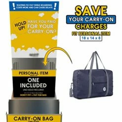 For Spirit Airlines Foldable Travel Duffel Bag Tote Carry On Luggage Sport Duffle Weekender Overnight For Women And Girls (3112 Dark Blue ( With Shoulder Strap)) 13 For Spirit Airlines Foldable Travel Duffel Bag Tote Carry On Luggage Sport Duffle Weekender Overnight For Women And Girls (3112 Dark Blue ( With Shoulder Strap)) -suitcase shop 51UDinc2HZL