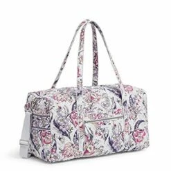 Vera Bradley Women's Cotton Large Travel Duffel Bag, Hummingbird Park, One Size -suitcase shop 51UvZvr7nVL