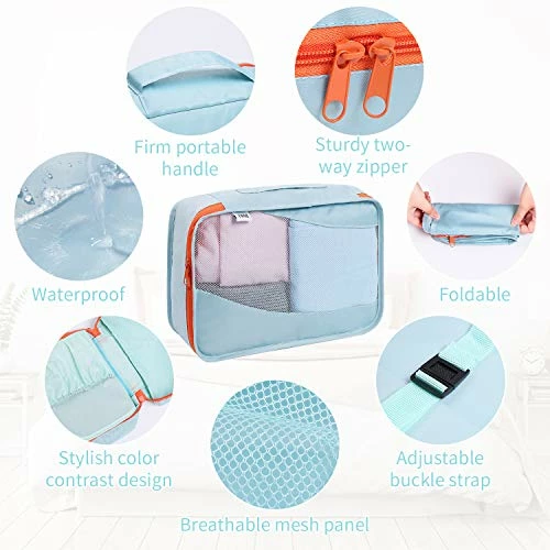 DIMJ 11 Set Packing Cubes, Travel Luggage Packing Organizers Lightweight Travel Cloth Storage Bag With Bra Underwear Cube Cosmetics Bag And Shoe Pouch 9 DIMJ 11 Set Packing Cubes, Travel Luggage Packing Organizers Lightweight Travel Cloth Storage Bag With Bra Underwear Cube Cosmetics Bag And Shoe Pouch - Image 7