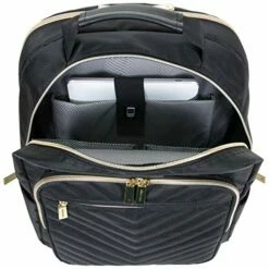 Kenneth Cole Reaction Women's Chelsea Luggage Chevron Softside 8-Wheel Spinner Expandable Suitcase Collection, Black, 2pc Bundle (Carry On+Backpack) 16 Kenneth Cole Reaction Women's Chelsea Luggage Chevron Softside 8-Wheel Spinner Expandable Suitcase Collection, Black, 2pc Bundle (Carry On+Backpack) -suitcase shop 51VJE2hF1WL