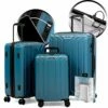 NONSTOP Luggage Expandable Spinner Wheels Hard Side Shell Travel Suitcase Set 3 Piece Lightweight With TSA Lock And Double USB Port, NEW YORK Collection (Teal, 3-Piece Set (20/24/28) W/Power Bank) 2 NONSTOP Luggage Expandable Spinner Wheels Hard Side Shell Travel Suitcase Set 3 Piece Lightweight With TSA Lock And Double USB Port, NEW YORK Collection (Teal, 3-Piece Set (20/24/28) W/Power Bank) -suitcase shop 51Vss9G2ZKL