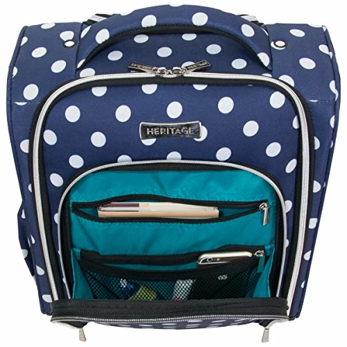 Heritage Travelware Albany Park 16" 600d Polka Dot Polyester 2-Wheel Underseater Carry-on 14 Heritage Travelware Albany Park 16" 600d Polka Dot Polyester 2-Wheel Underseater Carry-on - Image 12