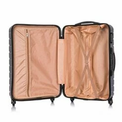 Apelila 5 Piece Luggage Sets,Travel Suitcase Spinner Hardshell Lightweight W/Free Suitcase Cover& Hanger (4PC Sliver W/Covers4+Hanger2+Backbag1) -suitcase shop 51WbqKlnWsL