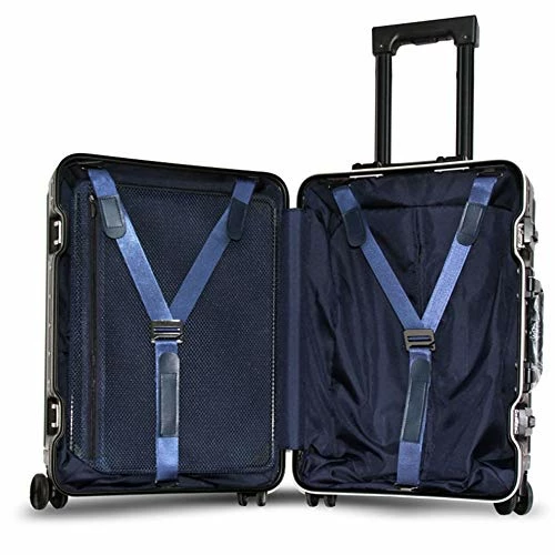 JBAG-one 100% Aluminum-Magnesium Alloy Rolling Luggage Spinner Men Business Suitcase Wheels 20 Inch Cabin Trolley Travel Bag,Black 5 JBAG-one 100% Aluminum-Magnesium Alloy Rolling Luggage Spinner Men Business Suitcase Wheels 20 Inch Cabin Trolley Travel Bag,Black - Image 3