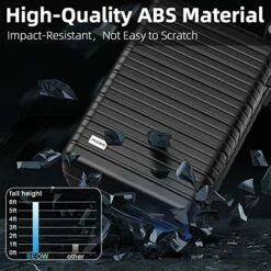 BEOW Expandable Luggage Sets Clearance 3 Piece Hardshell Lightweight PC+ABS Suitcase Spinner Wheels TSA Lock Black -suitcase shop 51XleVqCv0L