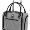 LONDON FOG Cambridge II 15-Inch 8 Wheel Under Seat Bag, Black White Houndstooth -suitcase shop 51Xsegnr4tL