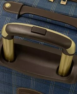London Fog Brentwood II 4 Piece Set (with Under The Seat Bag), Blue Window Pane -suitcase shop 51YvVCeiFWL