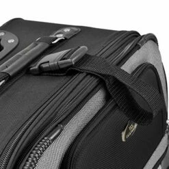 U.S. Traveler New Yorker Lightweight Softside Expandable Travel Rolling Luggage Set, Black/Grey, 4-Piece (15/21/25/29) -suitcase shop 51ZEorgDWvL