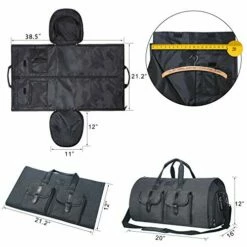 Carry-on Garment Bag Large Duffel Bag Suit Travel Bag Weekend Bag Flight Bag With Shoe Pouch For Men Women (Black) 14 Carry-on Garment Bag Large Duffel Bag Suit Travel Bag Weekend Bag Flight Bag With Shoe Pouch For Men Women (Black) -suitcase shop 51Zasdapr3L