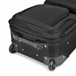 U.S. Traveler Rio Rugged Fabric Expandable Carry-On Luggage Set, Black, 2-Piece -suitcase shop 51ZqE07a1HL