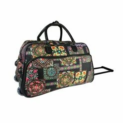World Traveler 21-inch Carry-on Rolling Duffel Bag-Multi Patchwork, One Size -suitcase shop 51 CoHKZKVL
