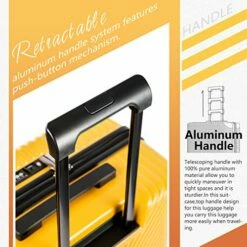 Coolife Luggage 3 Piece Sets PC+ABS Spinner Suitcase Carry On Fashion (Dark Green, One_Size) -suitcase shop 51 jGicfywL