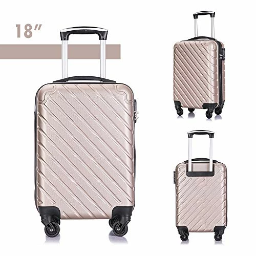 4PC 18-28 Inch Hardshell Luggage ABS Luggages Sets With Spinner Wheels Hard Shell Spinner Carry On Suitcase (Champagne Gold, 4 PCS) 9 4PC 18-28 Inch Hardshell Luggage ABS Luggages Sets With Spinner Wheels Hard Shell Spinner Carry On Suitcase (Champagne Gold, 4 PCS) - Image 8