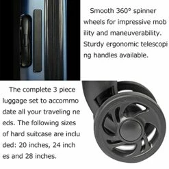 3 Piece Set Luggage Sets Women Men Teens Travel Suitcase With Lightweight TSA Lock Spinner, Home Outdoor Carry On Luggage With 4 Double Silent Wheels Adjustable Handle 20in 24in 28in, Blue 13 3 Piece Set Luggage Sets Women Men Teens Travel Suitcase With Lightweight TSA Lock Spinner, Home Outdoor Carry On Luggage With 4 Double Silent Wheels Adjustable Handle 20in 24in 28in, Blue -suitcase shop 51bZ UsvUWS