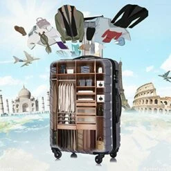 Apelila 5 Piece Luggage Sets,Travel Suitcase Spinner Hardshell Lightweight W/Free Suitcase Cover& Hanger (4PC Sliver W/Covers4+Hanger2+Backbag1) -suitcase shop 51cVW5Q4xIL 02f07944 7dc4 4ad1 bfa2 ac308ac542fa