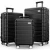 BEOW Expandable Luggage Sets Clearance 3 Piece Hardshell Lightweight PC+ABS Suitcase Spinner Wheels TSA Lock Black 1 BEOW Expandable Luggage Sets Clearance 3 Piece Hardshell Lightweight PC+ABS Suitcase Spinner Wheels TSA Lock Black -suitcase shop 51cins6D80L