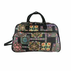 World Traveler 21-inch Carry-on Rolling Duffel Bag-Multi Patchwork, One Size -suitcase shop 51dRcKlhTeL
