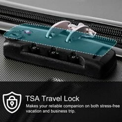 Merax 3 Pcs Luggage Set Expandable Hardside Lightweight Spinner Suitcase With TSA Lock [Upgraded Version], Black -suitcase shop 51df4HYDjjL