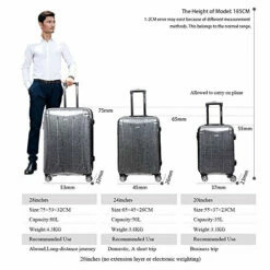Carry On Luggage With Spinner Wheels And Integrated Weight Scale Built In TSA Lock Hard Shell Lightweight PC 20 Inch Rolling Travel Suitcase Small Cabin -suitcase shop 51eI9Ze2DOL