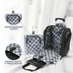 Travelpro Luggage Maxlite 5 15" Lightweight Carry-on Rolling Under Seat Bag, Black -suitcase shop 51g bfci2WL