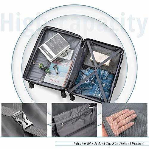 Merax Luggage Set Expandable 3 Piece Sets With TSA Lock, Lightweight Hardside Luggage With Spinner Wheels 5 Merax Luggage Set Expandable 3 Piece Sets With TSA Lock, Lightweight Hardside Luggage With Spinner Wheels - Image 3