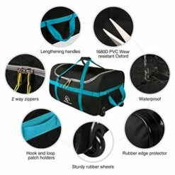 REDCAMP 85L Foldable Duffle Bag With Wheels 26", 1680D Oxford Collapsible Large Duffel Bag With Rollers For Camping Travel Gear, Black 15 REDCAMP 85L Foldable Duffle Bag With Wheels 26", 1680D Oxford Collapsible Large Duffel Bag With Rollers For Camping Travel Gear, Black -suitcase shop 51gM8M2I0jL