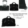 TPRC 30" Durable Rip-Stop Nylon Rolling Luggage Duffel Bag, 30 Inch, Black -suitcase shop 51gx 2Bx2b8YL