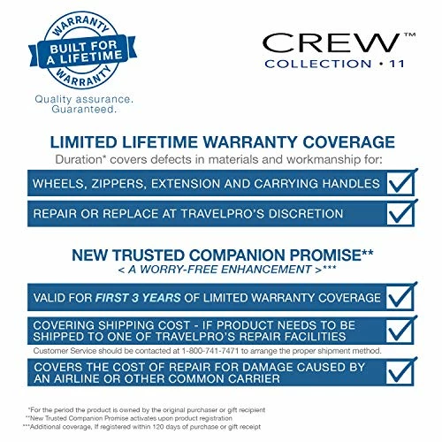 Travelpro Luggage Crew 11 16" Carry-On Rolling Tote Suitcase, Patriot Blue 5 Travelpro Luggage Crew 11 16" Carry-On Rolling Tote Suitcase, Patriot Blue - Image 3