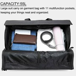Garment Bags Convertible Suit Travel Bag With Shoes Compartment Waterproof Large Carry On Duffel Bags Garment Weekender Bag For Men Women Black -suitcase shop 51iWnInQuNL