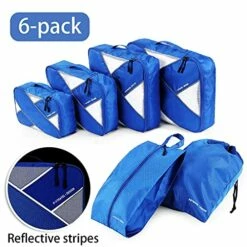 P.travel 6Pcs Packing Cubes For Travel Lightweight Luggage Organizer Bag Travel Cubes (Blue) -suitcase shop 51j98OZOY3S