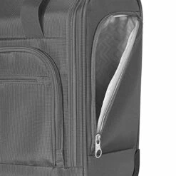 Olympia Lansing Heavy Duty Rip Stop Nylon Wheeled Carry On Suitcase For Under The Seat Airplane Travel With Divider And Dual Side Zip Pockets, Gray -suitcase shop 51jNSvI787L