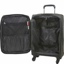 Dejuno Noir Lightweight 3-piece Spinner Luggage Set With Laptop Pocket-Grey, One Size -suitcase shop 51jrBf CYKL