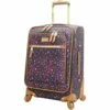 Steve Madden Designer Luggage Collection - Lightweight Softside Expandable Suitcase For Men & Women - Durable 20 Inch Carry On Bag With 4-Rolling Spinner Wheels (Dark Purple) 1 Steve Madden Designer Luggage Collection - Lightweight Softside Expandable Suitcase For Men & Women - Durable 20 Inch Carry On Bag With 4-Rolling Spinner Wheels (Dark Purple) -suitcase shop 51k1X353ydL