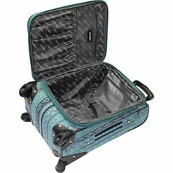 Steve Madden Designer 20 Inch Luggage Collection - Lightweight Softside Expandable Suitcase For Men & Women - Durable Carry On Bag With 4-Rolling Spinner Wheels (Legends Turquoise) -suitcase shop 51kkqKyzt L