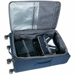 Kenneth Cole Reaction Rugged Roamer Luggage Collection Lightweight Softside Expandable 8-Wheel Spinner Travel Suitcase Bag, Navy, 2-Piece (20" Carry-On / 28" Check Size) -suitcase shop 51lZ MSfRJL